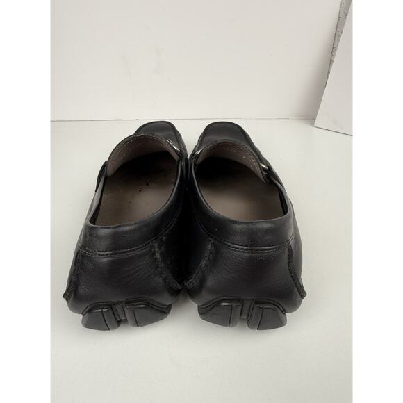 Salvatore Ferragamo Black Leather Drivers For Men Size 9